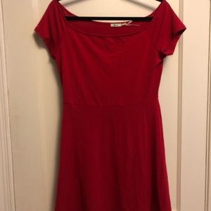 Urban outfitters red off the shoulder dress
